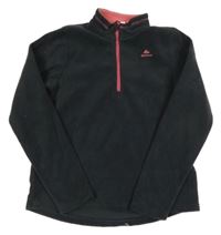 Tmavošedá fleecová funčkní mikina Quechua