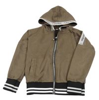 Hnědá semišová bunda s kapucí Calvin Klein