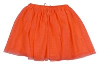 Neónově oranžová trblietavá tylová sukňa H&M