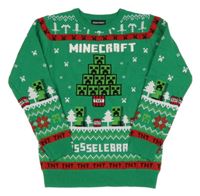 Zeleno-bílý vzorovaný svetr - Minecraft