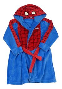 Modro-červený chlpatý župan s kapucí - Spider-man Marvel
