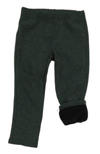 Khaki zateplené legíny Topolino