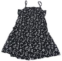 Čierne šaty s kvietkami H&M