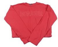 Ružová crop mikina s nápisom zn. Primark