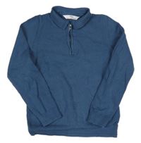 Modrý vzorovaný polo sveter M&S
