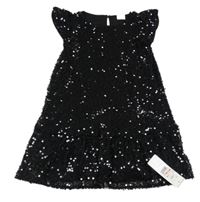 Nové - Čierne flitrové šaty zn. F&F