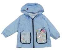 Svetlomodrá šušťáková jarná bunda s Minnií a kapucňou C&A