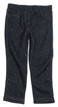 Tmavomodré tregíny riflového vzhledu s bodkami Topolino