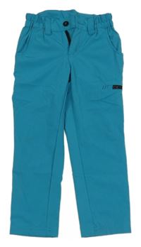 Tyrkysové šusťákové kalhoty Kuniboo