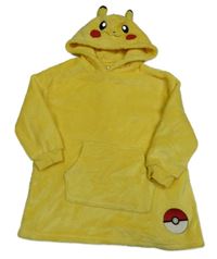 Žlutá plyšová oversized domácí mikina s Pikachu C&A