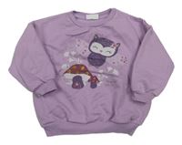 Lila mikina se sovou a houbičkami Infinity 