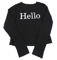 Čierne crop tričko s nápisom