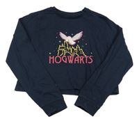 Tmavomodré crop tričko s Hedvikou - Harry Potter M&S