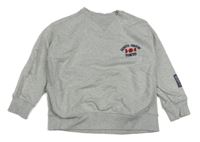 Sivá melírovaná mikina s nápismi Zara