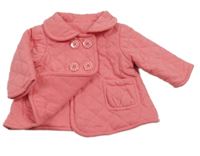 Korálový bavlněný prošívaný zateplený kabátek Nutmeg