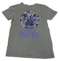 Sivé tričko s potiskem Black Panther Marvel