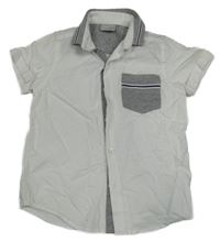 Bílo-šedá košile s kapsičkou Next 