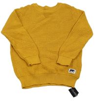 Nové - Okrový vzorovaný sveter s medvedíkom Dunnes