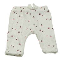 Biele tepláky s třešničkami Kiabi