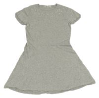 Sivé úpletové šaty s perlami H&M
