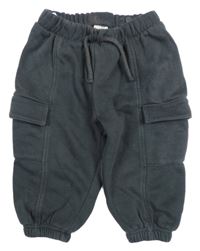 Tmavošedé cargo cuff tepláky H&M