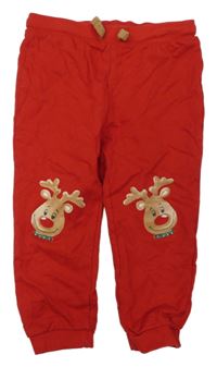 Červené tepláky se soby So Cute