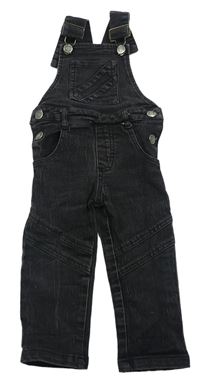 Černošedé teplákové riflové laclové kalhoty Samgami baby