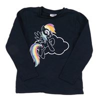 Tmavomodrá mikina s pony 