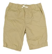 Béžové plátěné kraťasy H&M
