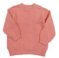 Lososový rebrovaný sveter H&M