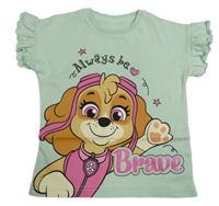 Mátové tričko s PAW PATROL - Skye a volánky nickelodeon