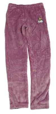 Staroružové plyšové pyžamové nohavice s čertíky Steinbeck