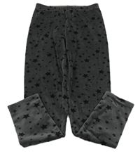 Tmavošedé plyšové domácí kalhoty s hvězdičkami C&A