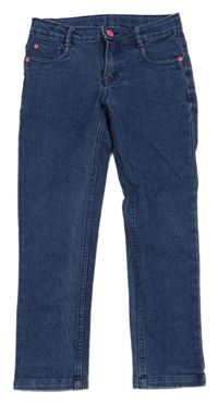 Modré skinny teplákové rifle pantaloons