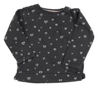 Tmavosivá mikina so srdiečkami F&F