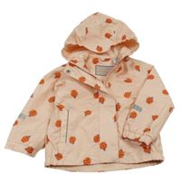 Meruňková šusťáková jarní bunda s beruškami a kapucí Lily & Dan