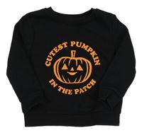 Čierna mikina s tekvicou a nápismi George