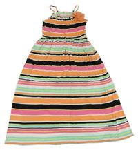 Pruhované letní šaty s 3D květem H&M