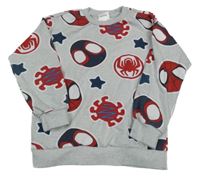 Světlešedá melírovaná mikina se Spider-many MARVEL