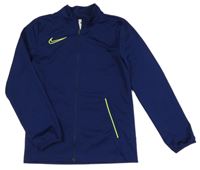 Tmavomodrá funkční sportovní propínací mikina s logem Nike
