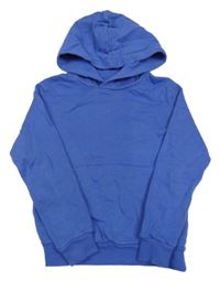 Zvonkově modrá mikina s vreckom a kapucňou H&M