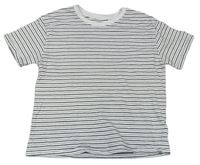 Bielo-čierne pruhované trblietavé tričko Next