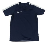 Tmavomodré športové funkčné tričko s logom Nike