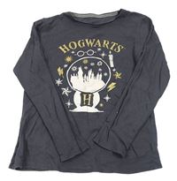 Sivé tričko s nápismi a potiskem Harry Potter George