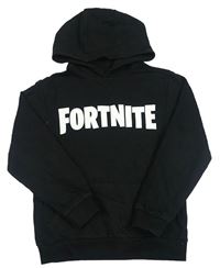 Černá mikina s nápisem Fornite a kapucí