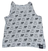 Biely crop top s Hedvikou - Harry Potter