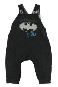 Antracitové melírované na traké tepláky s netopýrem - Batman George