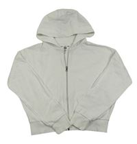 Biela prepínaci crop mikina s kapucňou F&F