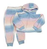 2set - Modro-růžová batikovaná crop mikina + tepláky Matalan