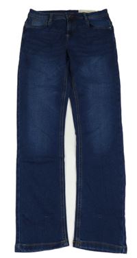 Tmavomodré teplákové skinny fit rifle Pepperts